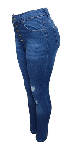 Imagen 4 de 8 de 3 Pantalón Jean De Dama Corte Bajo