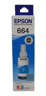 Tinta Original Epson 664 Ciano L310 L350 L355 L365 L375 L380