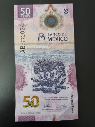 Billete De 50 Pesos (ajolote) 