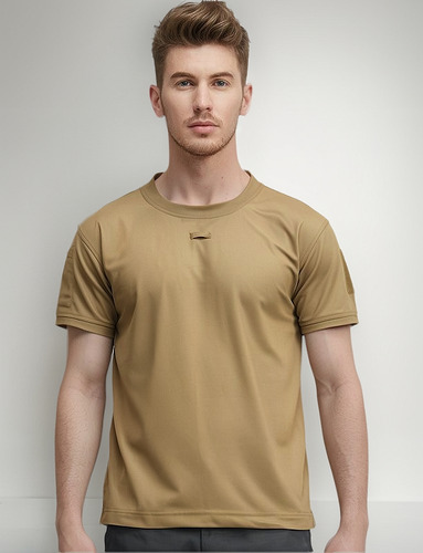 Playera Deportiva Secado Rápido Respirable Nylon Con Spandex