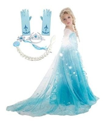 Disfraz Elsa De Frozen - Importado - Con Accesorios