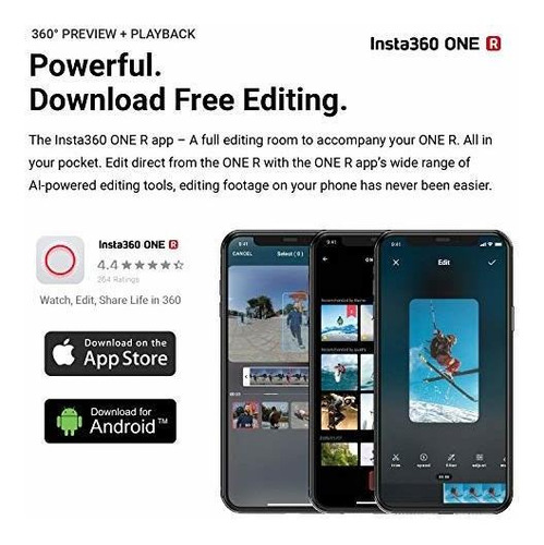Insta360 One R Twin Edition - Cámara 360 De Doble Lente Supe