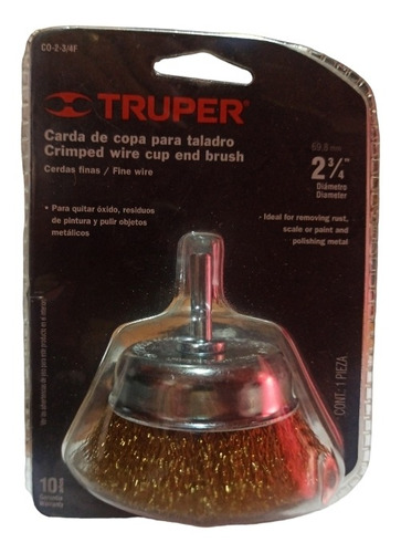 Carda De Copa Para Taladro De 2 3/4 Pulgadas Marca Truper