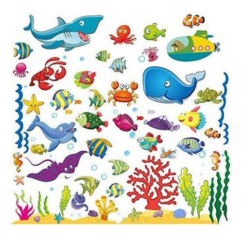 Pegatinas De Pared Con Diseño Under The Sea Peel And Stick 