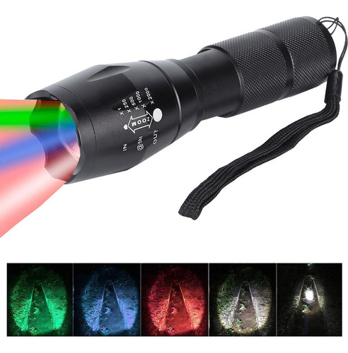 Rgbw 4 Color En 1 Linterna Led Linterna Telescópica Zoomable