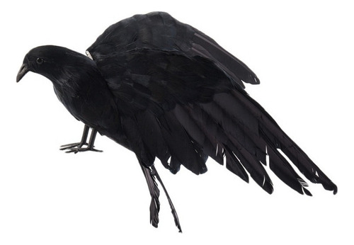 Zz Plumas De Halloween Con Forma De Pájaro Cuervo, Tamaño