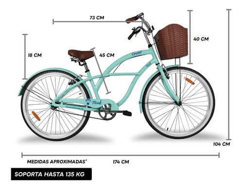 Imagen 6 de 9 de Bicicleta Urbana Aluminio Monk Crusier Rodada 26