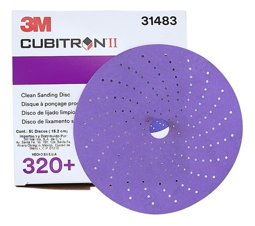 3m Disco Hookit Clean Sanding Cubitron Ii 6in P320 10 Pz