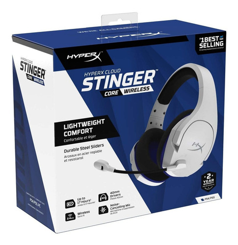 Imagen 7 de 7 de Audífonos Hyperx Cloud Stinger Core Wl Para Ps5, Ps4 Y Pc Color Blanco