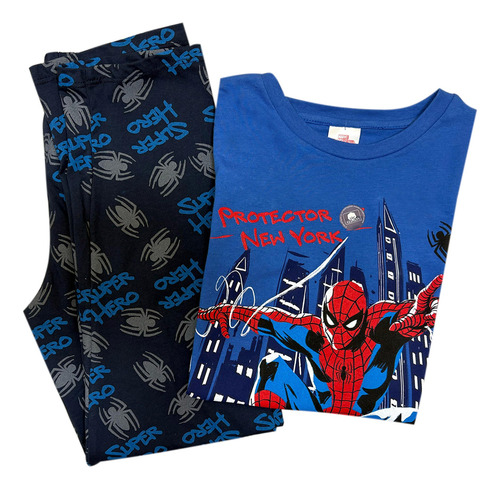 Pijama Spider-man Para Niño 2 Piezas Con Playera Y Pantalón