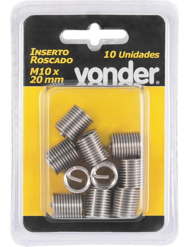 Inserto Roscado M10 X 20 Mm Com 10 Vonder