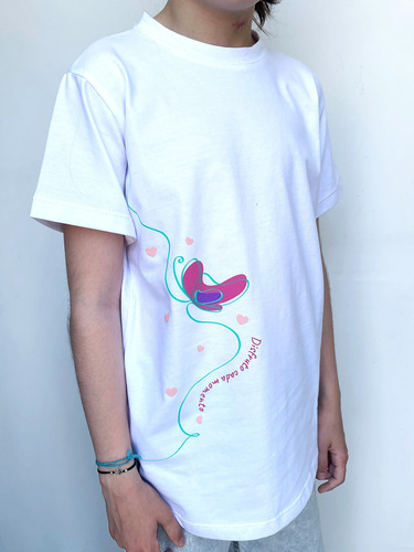 Pack X2 Remera Niña Algodón Margarita O Mariposa Despertando Blanco Mariposa 12 Estampa Localizada