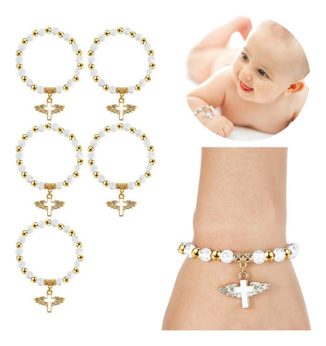- 5 Lembranças Para Presentes De Batizado Com Pulseiras Cruz