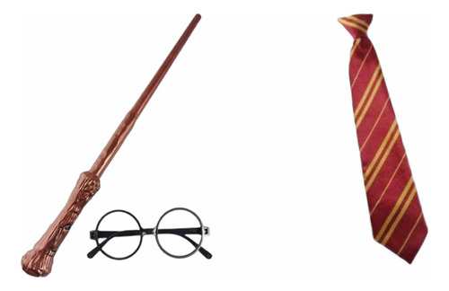 Disfraz Accesorios Corbata+ Lentes+ Varita Harry Potter