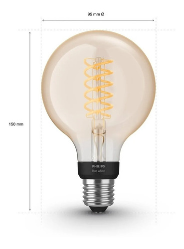 Imagen 4 de 10 de Philips Hue Lámpara Vintage Filamento 7w Bluetooth Globo E27