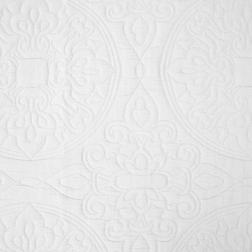 Imagen 4 de 9 de Cubrecama Algodón Jacquard Importado + Funda - Twin Blanco
