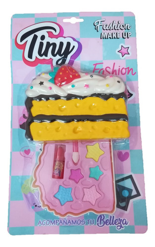 Set Maquillaje Tiny Cake Pastel Torta 5 Sombras Ojo 1 Labial