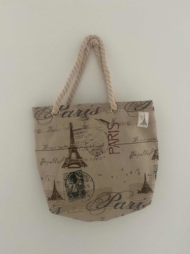 Cartera Paris Rústica Playa Verano Tote - Importada 