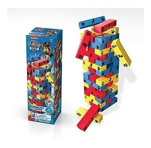 Paw Patrol Juego Jenga 48 Piezas + 1 Dado Caffaro 8270