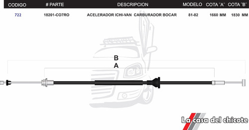 Chicote Acelerador Ichi Van Carburador Bocar