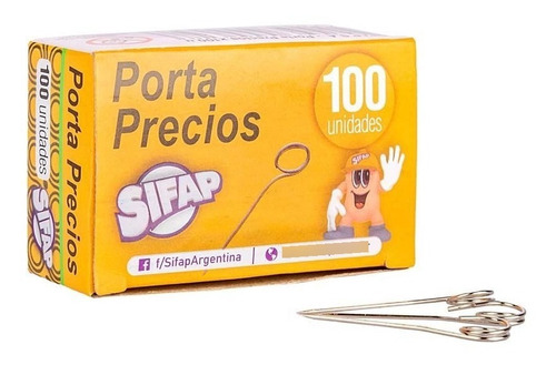 Alfileres Portaprecio Sifap (12 Cajitas X 100 Unidades)