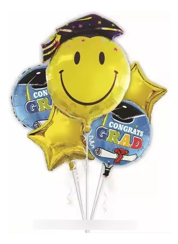 Globos Foil Graduacion 5 Piezas