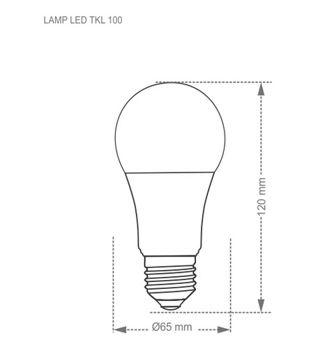 Lâmpada Led Bulbo Tkl100 E27 17w 3000k Taschibra - 30pc