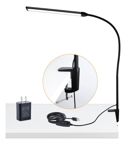 Cesunlight Lámpara De Escritorio Led Con Abrazadera, Luz De