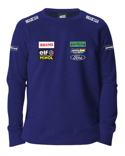 Buzo Cuello Redondo F1 Benetton Ford - 100% Algodón - Xxl