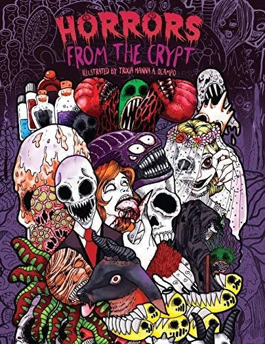 Book : Adult Coloring Book Horrors From The Crypt An...