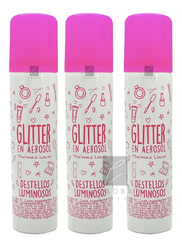 Pack X3 Glitter En Aerosol Para Cabello, Cuerpo, Rostro Tyl