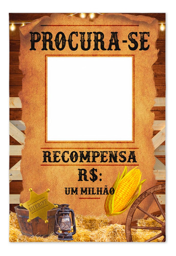 Painel Retangular Vazado Lateral Junina Tecido 1,50x2,20 Mt