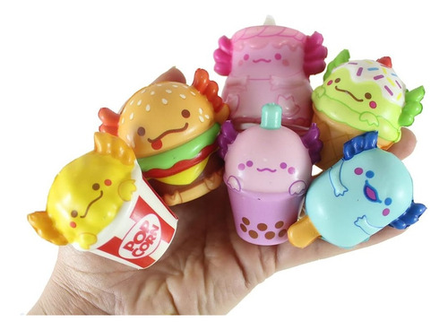 12 Squishy Kawai Ajolote Cute Juguete Piñata Bolo Squize