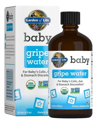 Garden Of Life Baby Gripe Water, Molestias Estomacales 120ml Sabor Neutro