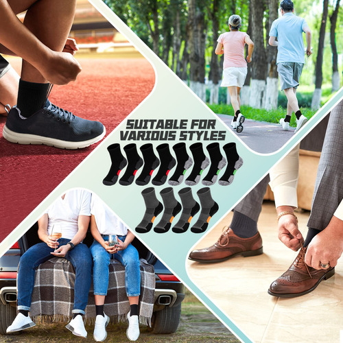 12 Pares De Calcetines Deportivos De Corte Bajo Para Hombre,