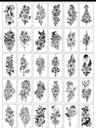 Tatuajes Temporales De Rosas (pack X30)