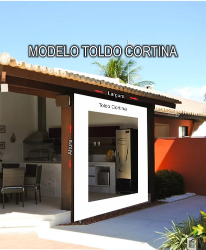 Imagem 3 de 5 de Toldo Cortina Com Ou Sem Visor 440 X 250 =r$ 1.490