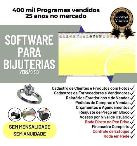 Software Bijuterias E Acessórios Vendas Financeiro V3.0 Plus