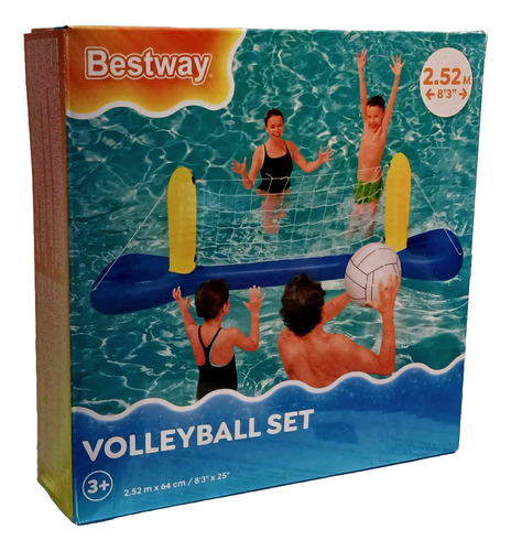 Volleyball Set Para Pileta Bestway 2,52m X 0,64m