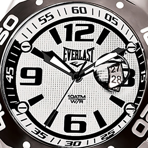 Relógio Masculino Everlast Preto A Prova D'água 100 M C