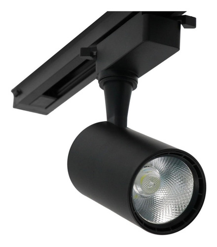 Imagem 2 de 8 de 3 Spots Preto Trilho Eletrificado 1 Metro Luz Quente 7w