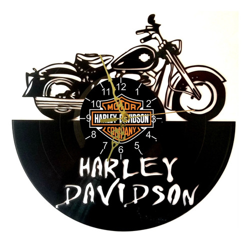 Reloj De Pared Harley Davidson 2 Motos Acetato Vinilo Vinil