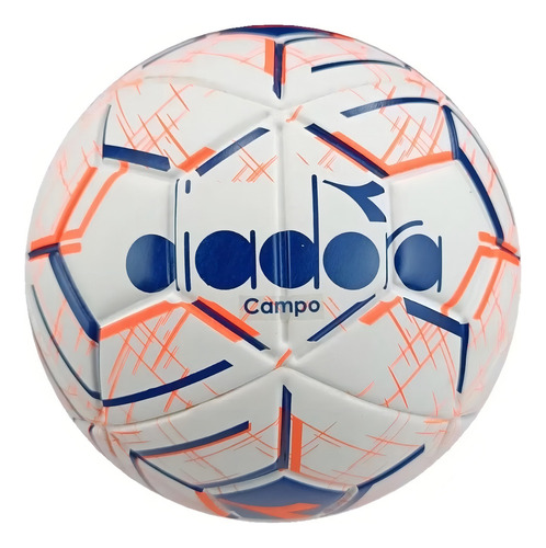 Balón de fútbol de campo recreativo de PVC para colorear con bomba de aire, color blanco/azul/naranja