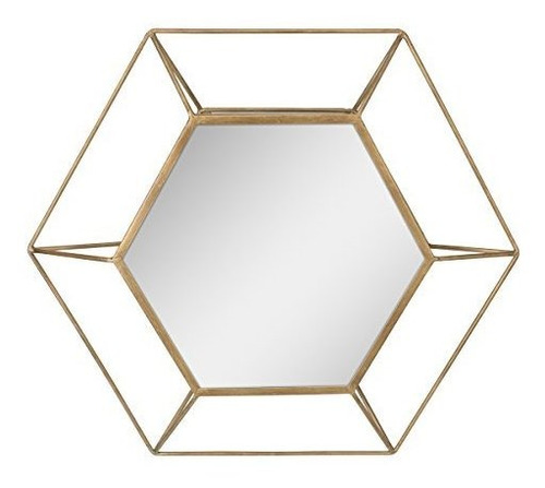 Stonebriar Decorativo Hexagonal De  Oro Antiguo Marco De Met