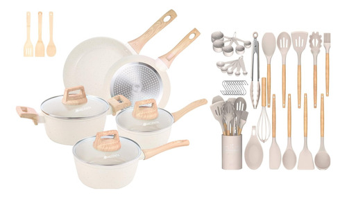 Kit De Ollas Y Utensilios De Cocina Completo 35 Piezas 