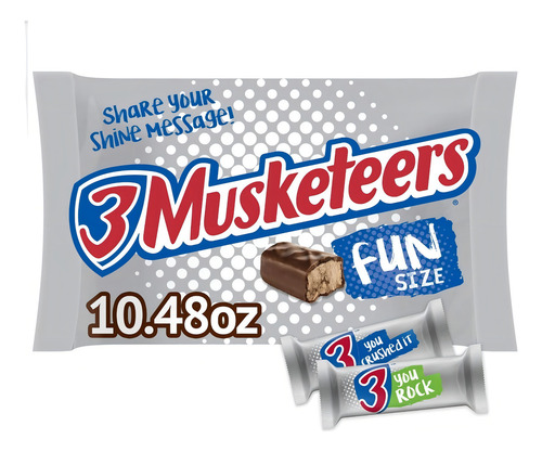 Chocolates 3 Musketeers Fun Size 10.48 Oz Importados Usa