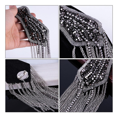 Broches De Diamantes De Imitación De Metal Con Charretera