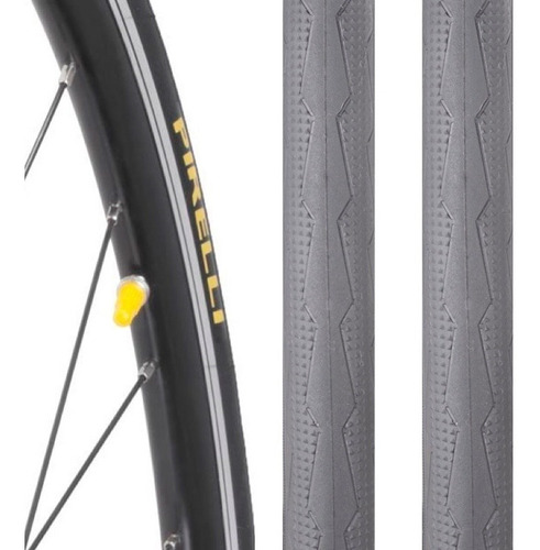 Pneu Aro 700x25 Pirelli Tornado Alfa Preto Bicicleta Bike
