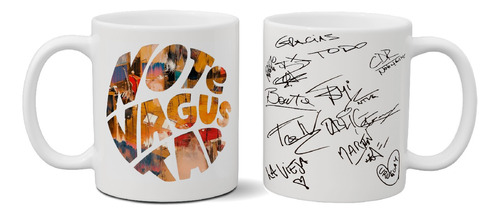 Taza De Cerámica Ntvg Con Firmas Exclusiva Articulo 9