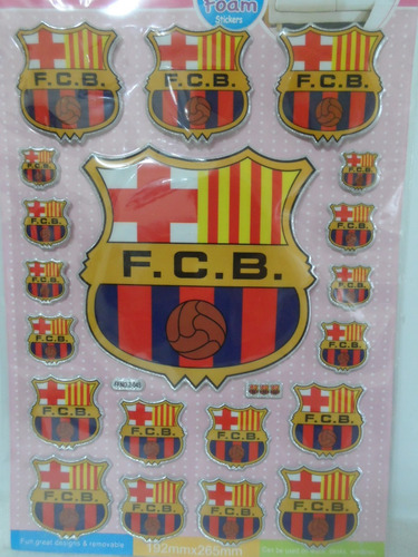 Sticker Etiqueta Calcomanía 3d Adhesivo Logo Barcelona